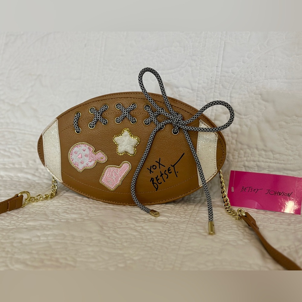 BETSEY JOHNSON Football Crossbody NWT